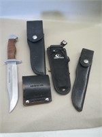 Leather Buck Knife Sheaths & Mossy Oak  Knife