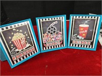(3) Framed Movie Theater Pictures