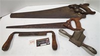 Antique Draw Knife, Saws, etc.