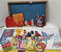 Vtg Childrens Books, Placemats, Chalkboard, etc.