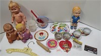 Vtg Dolls & Dishes