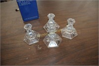 CRYSTAL CANDLE HOLDERS W/ BOXES