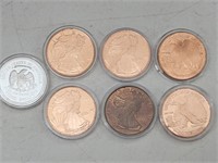 Commemorative copper ounce coins Plus