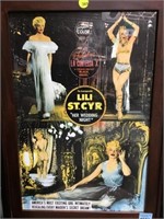 FRAMED LILI CYR VINTAGE REPRO MOVIE POSTER