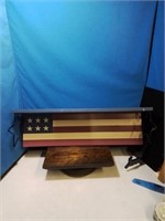 Patriotic wall shelf 24 inches wide