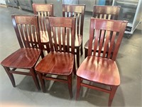 Bid X6 Wood Chairs