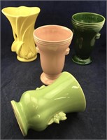 4 McCoy Vases