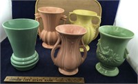 5 McCoy Vases