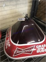 Budweiser beer light, plastic, 21.5" square
