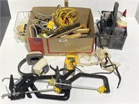 Box of assorted workshop supplies