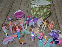 Lot of mermaid doll and other dolls