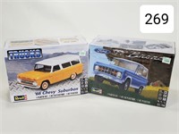 '66 Chevy Suburban & Ford Bronco Model Kits