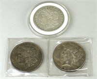 Morgan & Peace Silver Dollars (90% Silver).