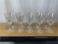 Set 10 Waterford Alana White Wine Glasses