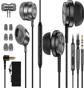 NEW $39 2PK Magnetic Headphones w/ Microphone
