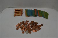 British Penny/Coin Lot & Penny Wrappers