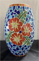 Mosaic flower pot 10"h x 7”diam