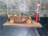 Texaco wooden car decor