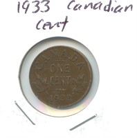 1933 Canadian Cent - King George