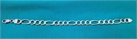 STERLING SILVER 8" MEN'S CHAINLINK BRACELET ITALY