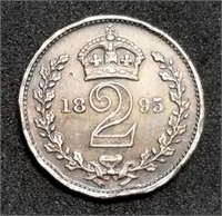 1895 GB/UK Maundy 2 Pence Silver