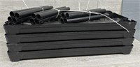 (4) Black Plastic Shelves