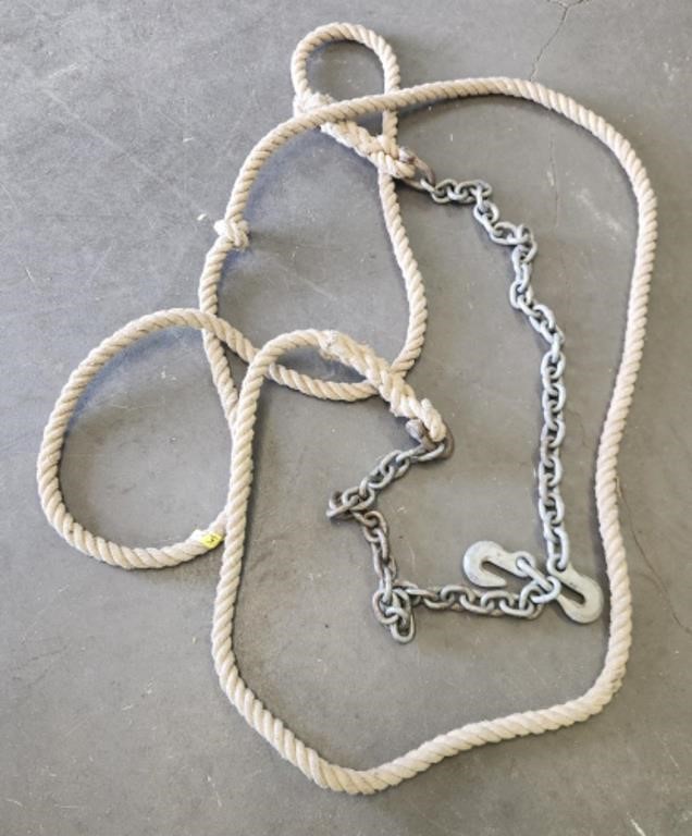 Large Heavy Duty Tow Rope & Chain