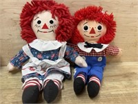 11 inch Raggedy Ann and Andy dolls