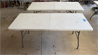 6’x29” half folding tables