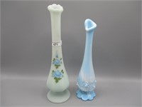 2 Fenton bud vases