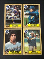 Rare 1987 Topps Tiffany Milwaukee Brewer Cards