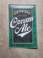 Metal Genesee Cream Ale Sign