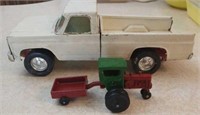 Lot of 2- Tractor & Trailer/ White Pickup Truck