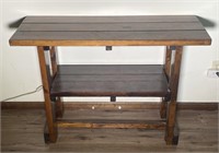 Wood table 45" x 16 1/2“ x 31“
