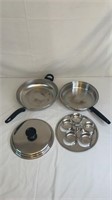 STAINLESS STEEL EGG POACHER AND PADERNAL FRY PAN