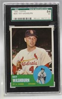 1963 TOPPS SGC 84 NM  RAY WASHBURN #206