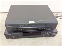 VHS player and DVD player