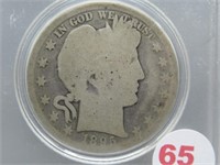 1895 Barber silver half dollar.