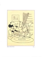 Disney Sketch Scene Giclee - "Mickey's Hobby Hors