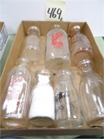 (7) Milk Bottles - Schwab's, Roszell's, Hess &