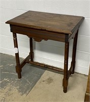 Victorian Walnut Finish Table with Drawer