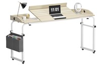 SogesHome Adjustable Overbed Table Desk 60" Height
