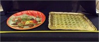 Daher Decorative Fruit Tin/Vintage Serving Tray
