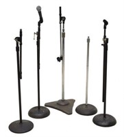 (6) GROUP OF MODERN MICROPHONE STANDS