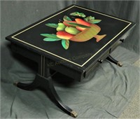 Vintage Painted Coffee Table. Fruit Still Life
