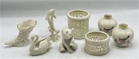 Tub of vintage Lenox miniature figurines