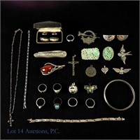 Sterling Silver & Costume Jewlery (et al)