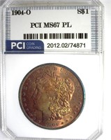 1904-O Morgan MS67 PL LISTS $21000