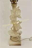 ITALIAN ALABASTER CARVED TABLE LAMP
