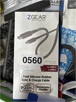 ZGEAR SYNC & CHARGE CABLE RETAIL $20